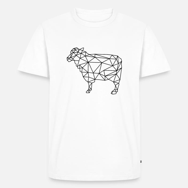 Schaf - Männer Premium Bio T-Shirt - Weiß