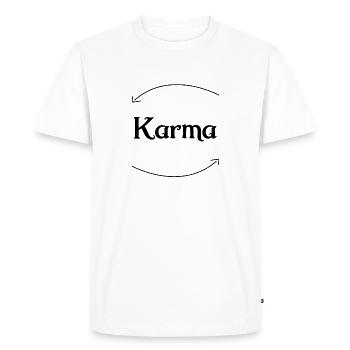 karma - T-shirt Premium bio Homme - blanc - Devant - Nico (187cm)