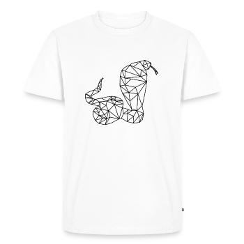 Snake - Men's Premium Organic T-Shirt - white - Front - Nico (187cm)