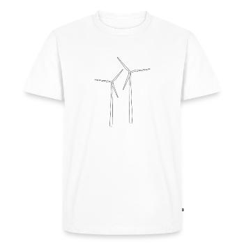 moulin à vent - T-shirt Premium bio Homme - blanc - Devant - Nico (187cm)