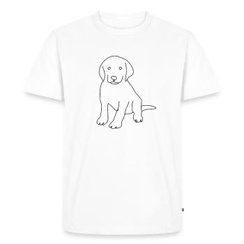Labrador - T-shirt Premium bio Homme - blanc - Devant - Nico (187cm)