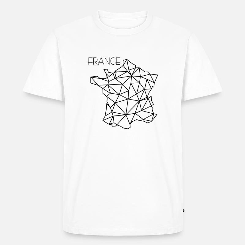 Frankreich - Männer Premium Bio T-Shirt - Weiß