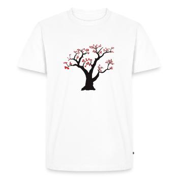 tree - Men's Premium Organic T-Shirt - white - Front - Nico (187cm)