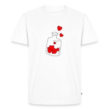 bouteille - T-shirt Premium bio Homme - blanc - Devant - Nico (187cm)
