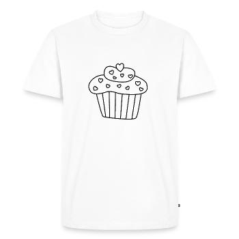 Muffin - Men's Premium Organic T-Shirt - white - Front - Nico (187cm)