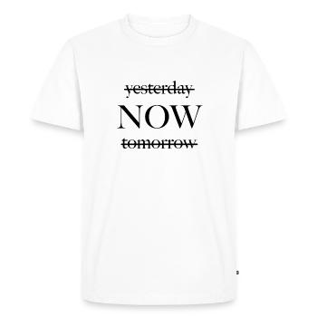 motivation - Men's Premium Organic T-Shirt - white - Front - Nico (187cm)