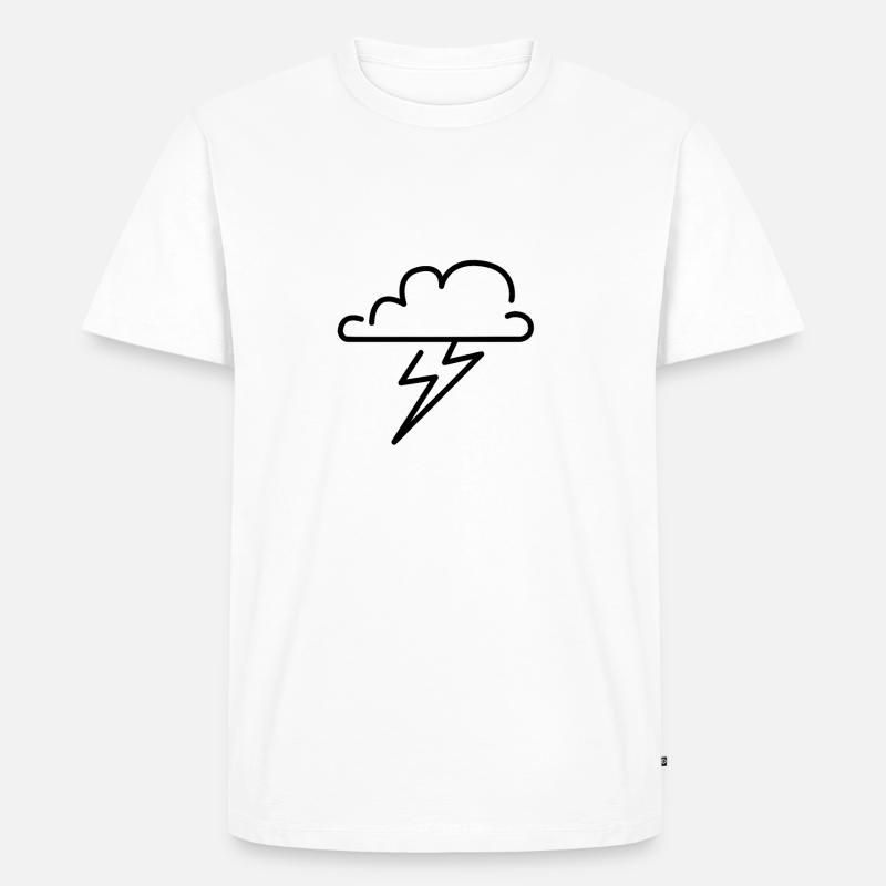 Wolken - Männer Premium Bio T-Shirt - Weiß