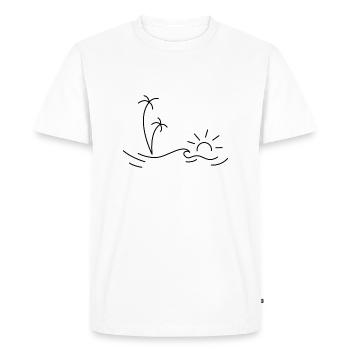 palmiers - T-shirt Premium bio Homme - blanc - Devant - Nico (187cm)