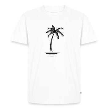 palmier - T-shirt Premium bio Homme - blanc - Devant - Nico (187cm)