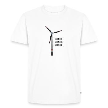 windmill - Men's Premium Organic T-Shirt - white - Front - Nico (187cm)