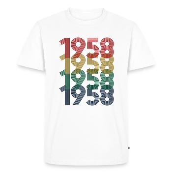 Cool Retro 1958, 64 ans, cadeau de 64e anniversaire - T-shirt Premium bio Homme - blanc - Devant - Nico (187cm)