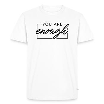 Vous êtes assez - T-shirt Premium bio Homme - blanc - Devant - Nico (187cm)