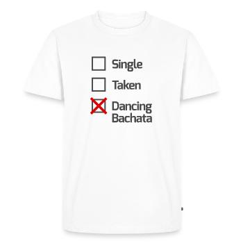 Simple, Taken, danse Bachata - chemise Bachata / Bl - T-shirt Premium bio Homme - blanc - Devant - Nico (187cm)