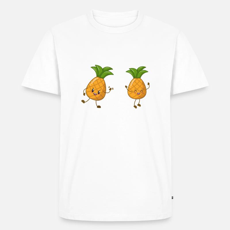 Ananas - Männer Premium Bio T-Shirt - Weiß