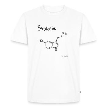 Serotonin, happiness, relaxation, brain - Men's Premium Organic T-Shirt - white - Front - Nico (187cm)