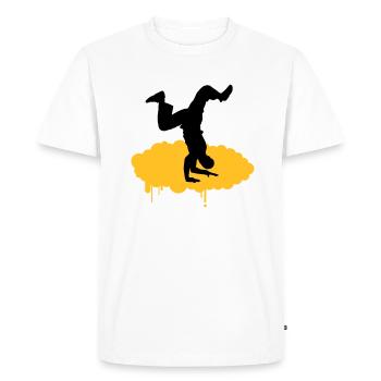 Breaking - T-shirt Premium bio Homme - blanc - Devant - Nico (187cm)