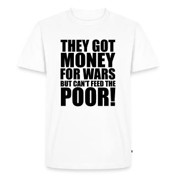 Can't Feed The Poor - T-shirt Premium bio Homme - blanc - Devant - Nico (187cm)