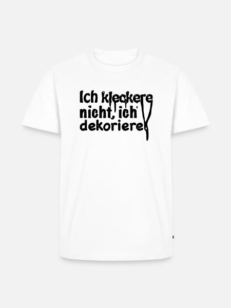 kleckern - Männer Premium Bio T-Shirt - Weiß