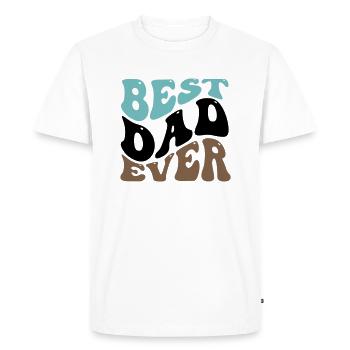 BEST DAD EVER DADDY MOTIF SHIRT GIFT - Men's Premium Organic T-Shirt - white - Front - Nico (187cm)