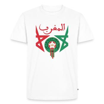 Maroc Frmf - T-shirt Premium bio Homme - blanc - Devant - Nico (187cm)