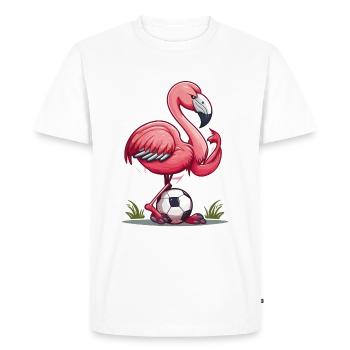 Flamingo Score - T-shirt Premium bio Homme - blanc - Devant - Nico (187cm)