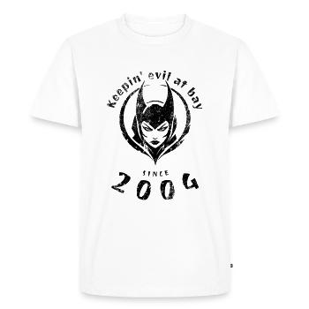 20th Birthday Keepin evil at bay since 2004 - Men's Premium Organic T-Shirt - white - Front - Nico (187cm)