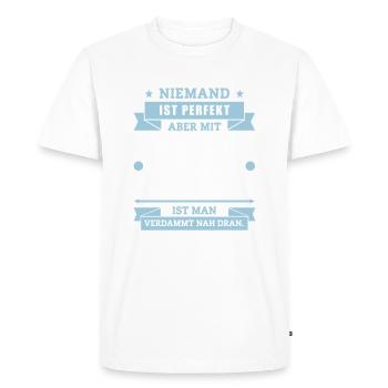Funshirt 50 - Männer Premium Bio T-Shirt - Weiß - Vorne - Nico (187cm)