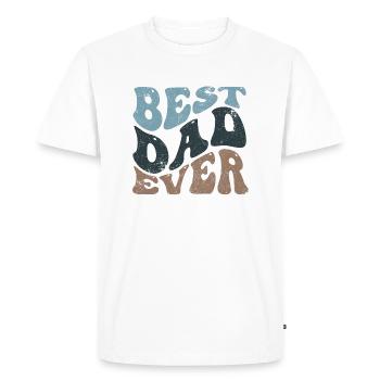 BEST DAD EVER DADDY MOTIF SHIRT GIFT - Men's Premium Organic T-Shirt - white - Front - Nico (187cm)
