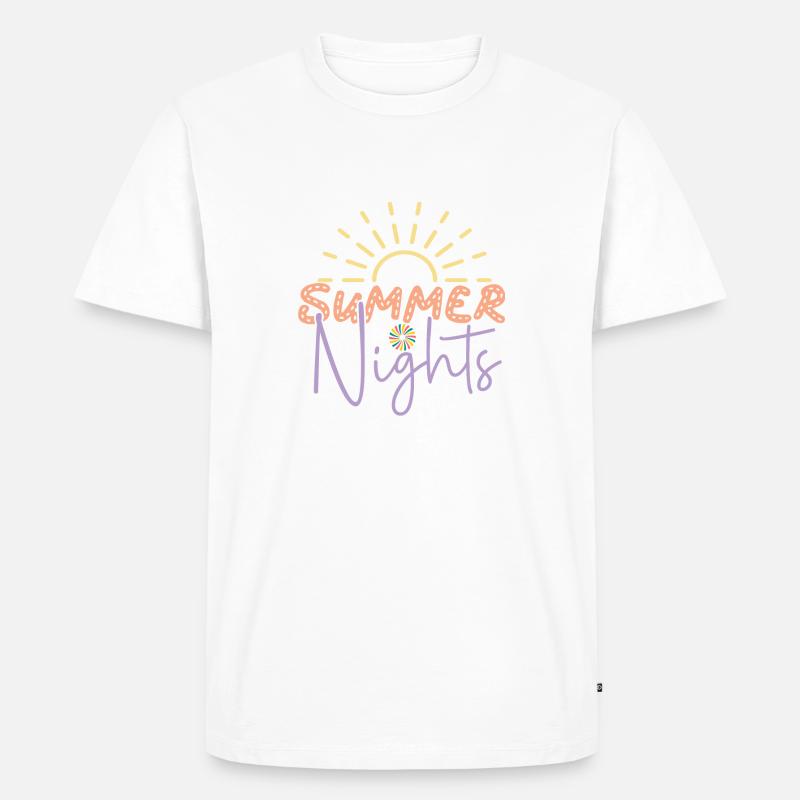 Sommernächte - Männer Premium Bio T-Shirt - Weiß