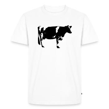 Vache - T-shirt Premium bio Homme - blanc - Devant - Nico (187cm)