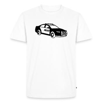 Police - Voiture de police - T-shirt Premium bio Homme - blanc - Devant - Nico (187cm)