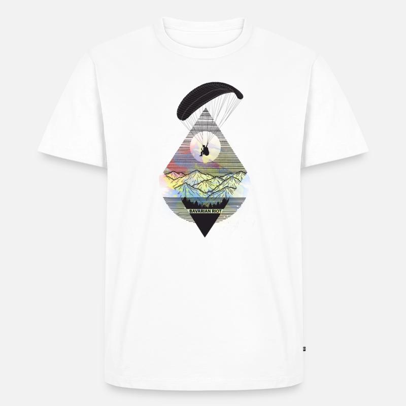 Gleitschirm Pyramid - Männer Premium Bio T-Shirt - Weiß