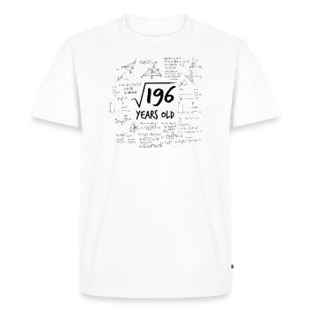 14th birthday root from 196 Mathematics Nerd Math - Men's Premium Organic T-Shirt - white - Front - Nico (187cm)