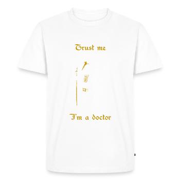 Croyez-moi, je suis médecin - T-shirt Premium bio Homme - blanc - Devant - Nico (187cm)