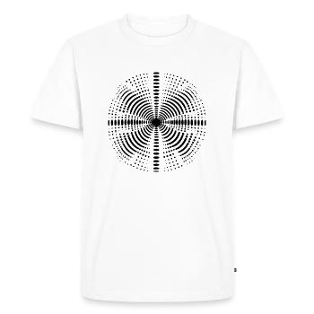 The World of Chladni Oscillation Fashion - Men's Premium Organic T-Shirt - white - Front - Nico (187cm)