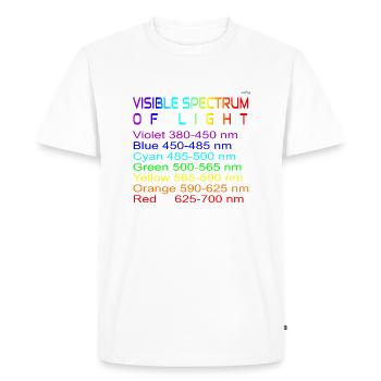 VISIBLE SPECTRUM OF LIGHT - Men's Premium Organic T-Shirt - white - Front - Nico (187cm)