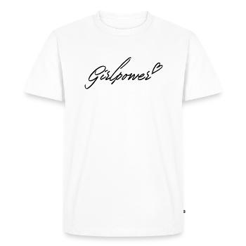 Le pouvoir des filles - T-shirt Premium bio Homme - blanc - Devant - Nico (187cm)
