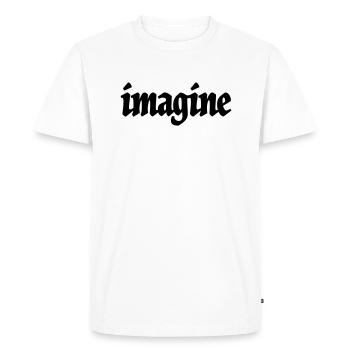 Imaginer - T-shirt Premium bio Homme - blanc - Devant - Nico (187cm)