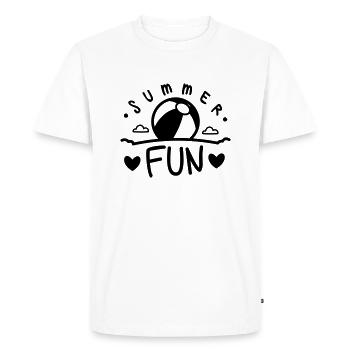 ÉTÉ FUN WATER POLO FUN PLAY MOTIFS DE VACANCES - T-shirt Premium bio Homme - blanc - Devant - Nico (187cm)