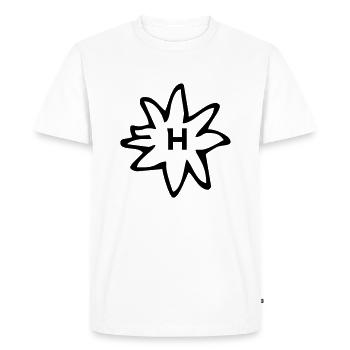 2541614 11268376 haflinger - T-shirt Premium bio Homme - blanc - Devant - Nico (187cm)