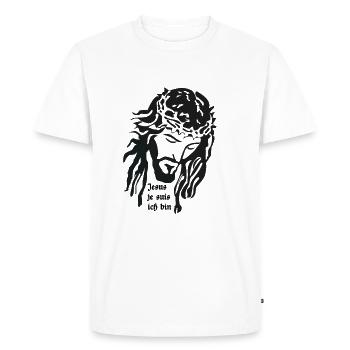 Jésus - T-shirt Premium bio Homme - blanc - Devant - Nico (187cm)