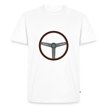 Volant de voiture conduite idée de cadeau taxe sur les véhicules - T-shirt Premium bio Homme - blanc - Devant - Nico (187cm)