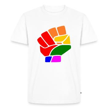Lgbt - T-shirt Premium bio Homme - blanc - Devant - Nico (187cm)