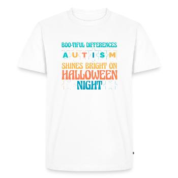 Boo-Tiful Differences Autism Halloween - Men's Premium Organic T-Shirt - white - Front - Nico (187cm)