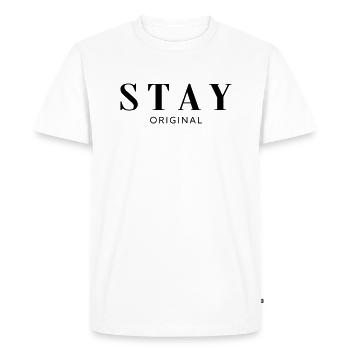 Restez original - T-shirt Premium bio Homme - blanc - Devant - Nico (187cm)