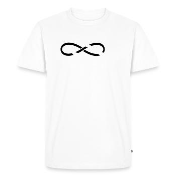 Double symbole de l'infini - T-shirt Premium bio Homme - blanc - Devant - Nico (187cm)