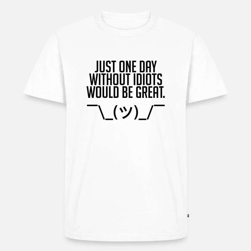 Just One Day - Männer Premium Bio T-Shirt - Weiß