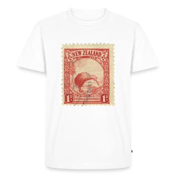 Kiwi stamp - T-shirt Premium bio Homme - blanc - Devant - Nico (187cm)