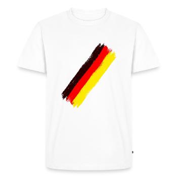 Allemagne Flagge Deutsche Flagge Germany - T-shirt Premium bio Homme - blanc - Devant - Nico (187cm)