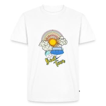 Excursion en bateau - Bateau à moteur Bateau Rainbow - T-shirt Premium bio Homme - blanc - Devant - Nico (187cm)